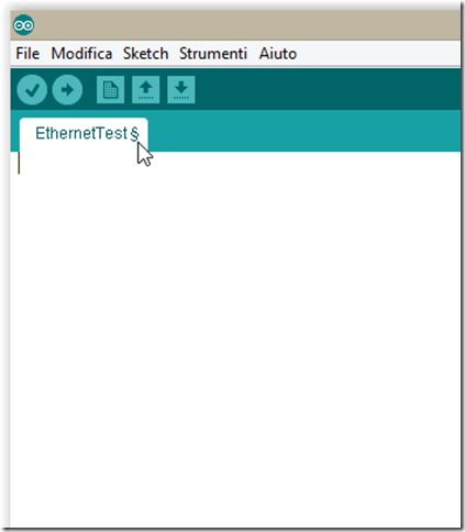 The new project EthernetTest